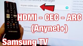 Samsung Smart TV How to Turn On HDMI  CEC  ARC Anynet [upl. by Micaela]