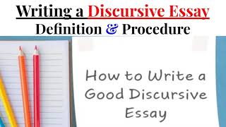 Discursive Essay  How to Write a Discursive Essay  Discursive Essay Definition and Procedure [upl. by Handbook]