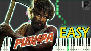 Srivalli  Pushpa 2022  EASY Piano Tutorial [upl. by Gariepy501]