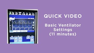 Ventilator Basics Minute Ventilation [upl. by Ivey311]