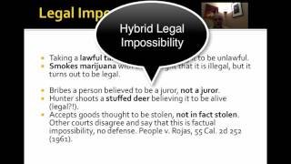 Criminal Law Impossibility The Basics [upl. by D'Arcy673]