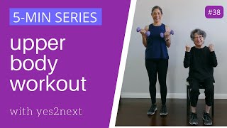 5 MINUTE UPPER BODY CHAIR WORKOUT  Seniors Beginners [upl. by Eenal329]