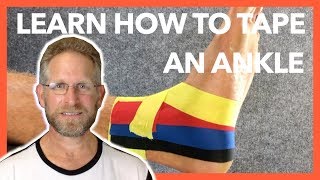 How to Tape an Ankle Easy Step by Step Ankle Strapping  Taping [upl. by Errot]