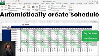 Automatically create shift schedule in Excel [upl. by Chassin]