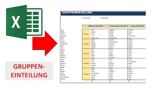 Zufällige Gruppeneinteilungen in Excel erstellen I Excelpedia [upl. by Fanya]