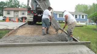 How to Pour a Concrete Driveway [upl. by Hannaoj290]