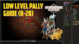 MediviaTibia 74 Paladin Hunting and Tasks Guide LOW LEVEL 828 [upl. by Anirac]