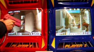 Time Crisis 2 Twin Shooter Arcade Machine in Play [upl. by Anoyi345]