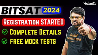 JEE 2024 BITSAT 2024 Registration OPENS  COMPLETE DETAILS  How to Apply Exam Pattern  Harsh Sir [upl. by Niahs]