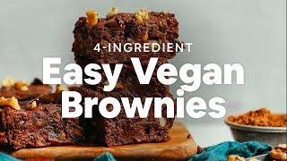 4Ingredient Easy Vegan Brownies  Minimalist Baker Recipes [upl. by Ran359]