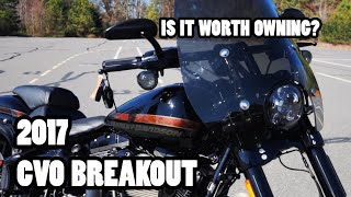 HarleyDavidson CVO Breakout Ride And Review 2017  First Ride [upl. by Aizirtap51]