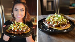 HOW TO MAKE HUARACHES  CARNE ASADA CON CHORIZO AND NOPALES [upl. by Carny782]