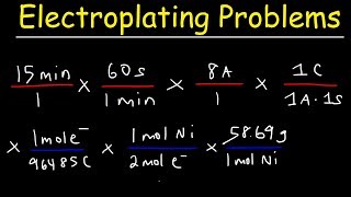 Electrolysis amp Electroplating Practice Problems  Electrochemistry [upl. by Ilrak528]