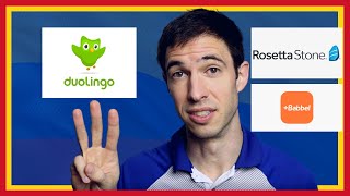 Duolingo vs Babbel vs Rosetta Stone  Do language learning apps help [upl. by Akla]