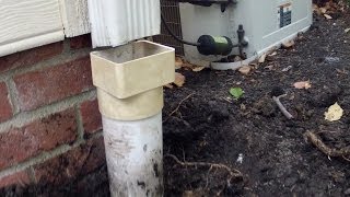 How To Repair Downspout to Pipe Adapter  Do It Yourself Waterproofing Project [upl. by Michiko]