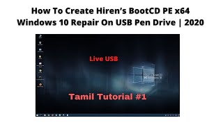 How To Create Hiren’s BootCD PE x64 v101 Windows 10 Repair On USB Pen Drive  2020 [upl. by Erdnoed]