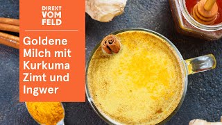 Goldene Milch  Kurkuma Latte selbermachen  Gewürzkompass  Direkt vom Feld [upl. by Acissj]