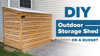 DIY Outdoor Storage Shed  On a Budget [upl. by Collar]