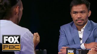 Manny Pacquiao vs Keith Thurman FULL INTERVIEW  FACE TO FACE  PBC ON FOX [upl. by Falconer]