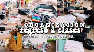 ORGANIZACIÓN PARA LA ESCUELA  regreso a clases ✨ carpeta  mochila  lapicera [upl. by Retsae62]