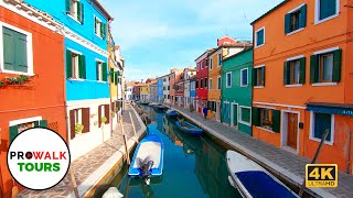 Burano Venice Walking Tour 4K60fps [upl. by Kirsten]