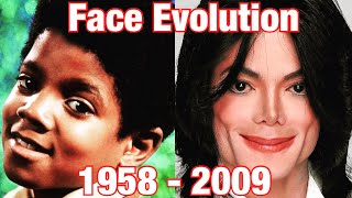 The Evolution Of Michael Jackson’s Face 1958  2009 0 to 50 Years Old [upl. by Mis]