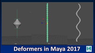 How to use Nonlinear Deformers in Maya 2017 [upl. by Notak]