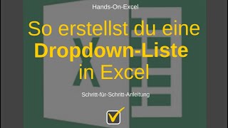 Dropdown Liste erstellen in Excel [upl. by Helfant]