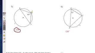 Finding Inscribed Angles and Arcs Challenge 1 [upl. by Purity]