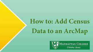 How to Add Census Data to an ArcMap [upl. by Dhu777]