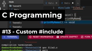 C Programming 13 include your own files [upl. by Alger840]