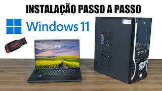 COMO INSTALAR WINDOWS 11 EM QUALQUER PC E NOTEBOOK [upl. by Seerdi]