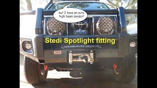 Stedi Spotlight fitting with auto high beam sensor [upl. by Alliuqal]