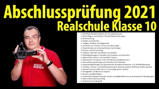 Abschlussprüfung Mathematik 2021  Realschule Klasse 10  Ablauf und Themen [upl. by Moazami800]