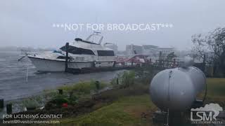 091418 TopsailSurf City Beach NC Hurricane Florence [upl. by Nnuahs]