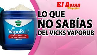 VICKS VAPORUB ESTA ES LA HISTORIA DE ESTE FASCINANTE UNGÜENTO  El Aviso Magazine [upl. by Niamrahc]