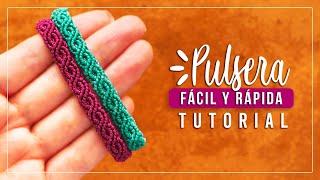 Cómo hacer pulsera de hilo fácil y rápida 15✨ Paso a Paso  DIY Macrame Friendship Bracelet [upl. by Gladstone]