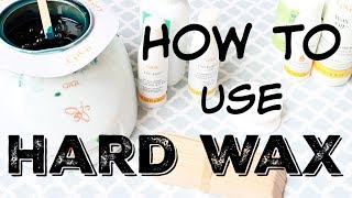 HOW I WAX AT HOME  How to Use Hard Wax  StepbyStep Tutorial  Katie Marie [upl. by Emya]