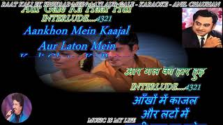 Raat Kali EK Khwaab Mein Aayi  Karaoke With Scrolling Lyrics Engamp हिंदी [upl. by Ydaj]