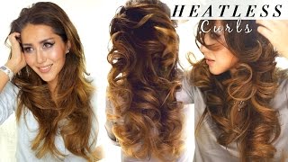 2 ★ LAZY HEATLESS CURLS  Overnight Waves HAIRSTYLES  HACKS [upl. by Luciano]