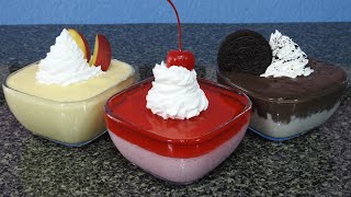 3 POSTRES CON SOLO 2 INGREDIENTES MUY FÁCILES RÁPIDOS Y ECONÓMICOS [upl. by Julis702]