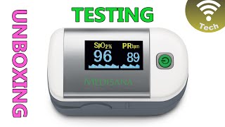 Pulsoximeter Medisana PM 100 unboxing and testing [upl. by Siraval432]