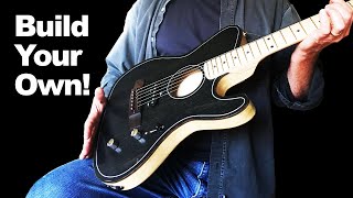 How to Make an Acoustic Electric TeleStyle Guitar Step by Step [upl. by Cassie]