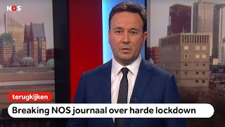 TERUGKIJKEN Breaking NOS journaal over harde lockdown [upl. by Carolan]