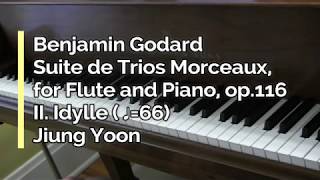 Piano Part Godard Suite de Trios Morceaux for Flute and Piano op116 II Idylle ♩66 [upl. by Ayrad]