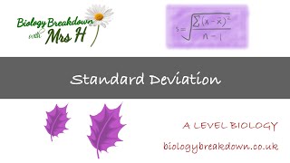 Standard Deviation  A Level Biology [upl. by Carr323]