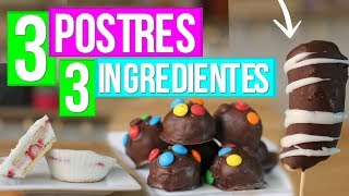 3 Postres con 3 Ingredientes SIN HORNO  RebeO [upl. by Razid]