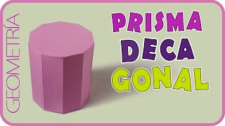 Como hacer un prisma decagonal  Decagonal prism [upl. by Oatis311]