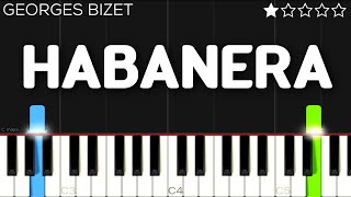 Georges Bizet  Habanera  Carmen  EASY Piano Tutorial [upl. by Farrar]