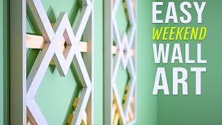 How To Make Geometric Wood Wall Art  Easy Woodworking Projects [upl. by Roye]